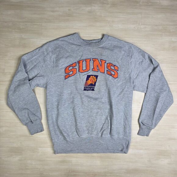 Vintage Phoenix Suns Sweater Mens XL Gray NBA Basketball Crewneck 90s Throwback - Picture 1 of 11